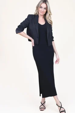 Stretch Tricot Maxi Dress Como | Black... | Second Female | Little Soho