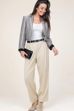 Stretch Trousers Gona | Natural... | Ba&Sh | Little Soho