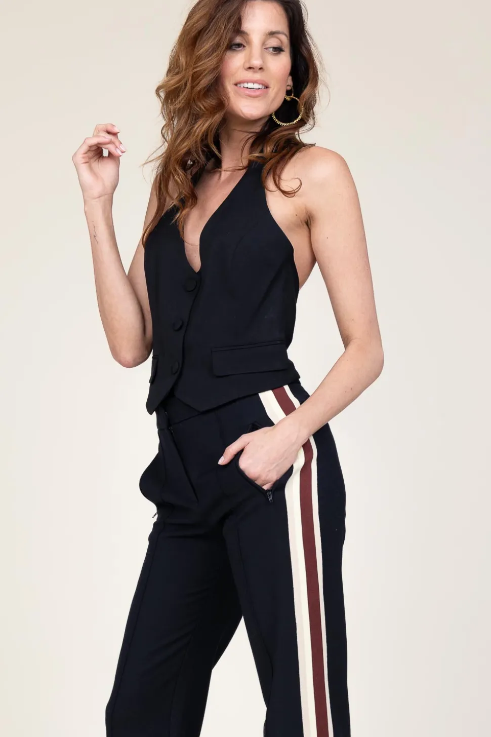 Stretch Waistcoat Good | Black... | Ba&Sh | Little Soho