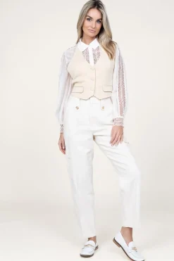 Stretch Waistcoat Good | Natural... | Ba&Sh | Little Soho