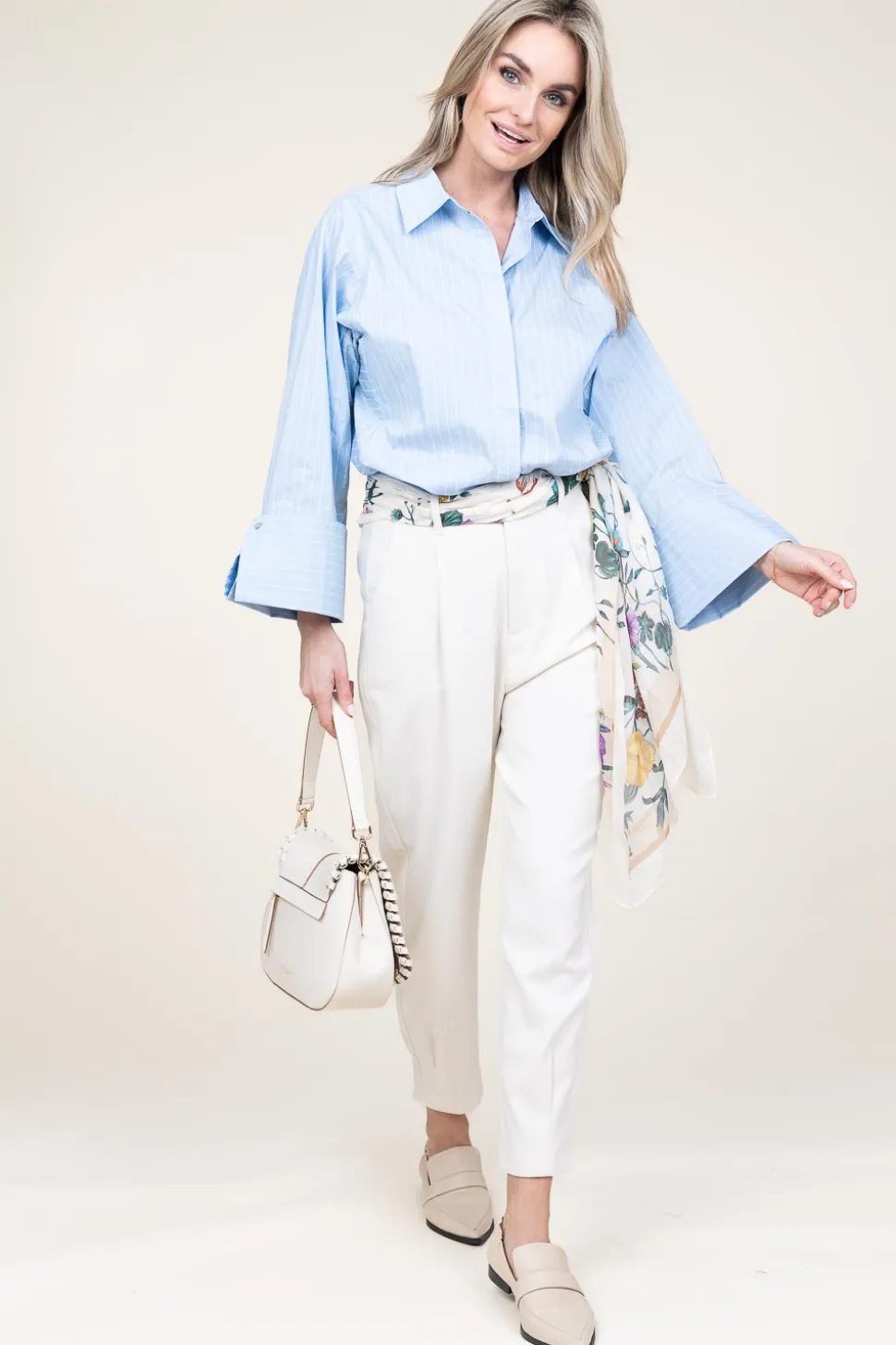 Striped Blouse Elda | Blue... | Aaiko | Little Soho