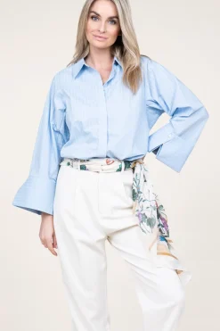 Striped Blouse Elda | Blue... | Aaiko | Little Soho