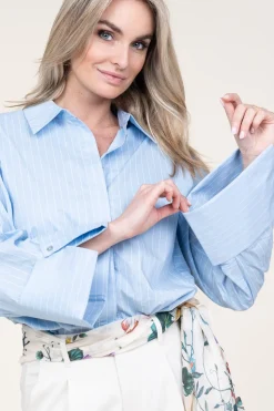 Striped Blouse Elda | Blue... | Aaiko | Little Soho