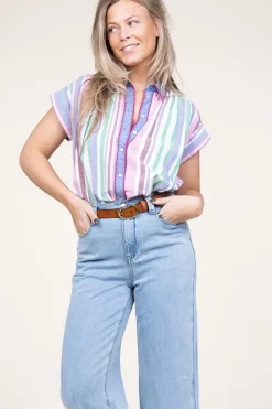 Striped Blouse Guiseppa | Multi... | Stella Forest | Little Soho