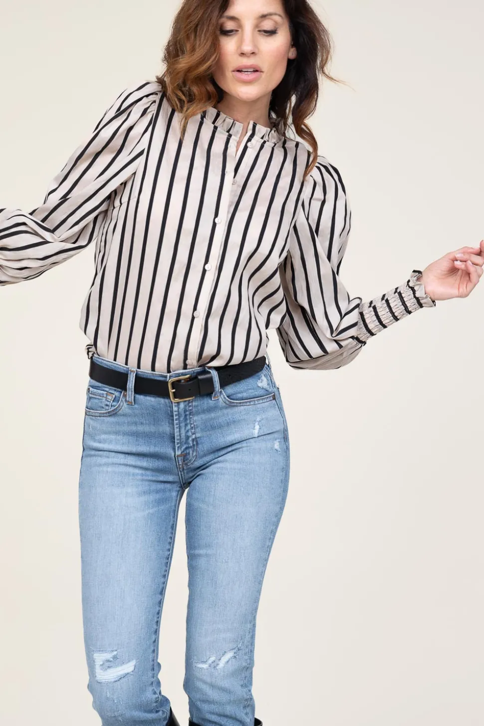 Striped Blouse Sadie | Natural... | Co'Couture | Little Soho