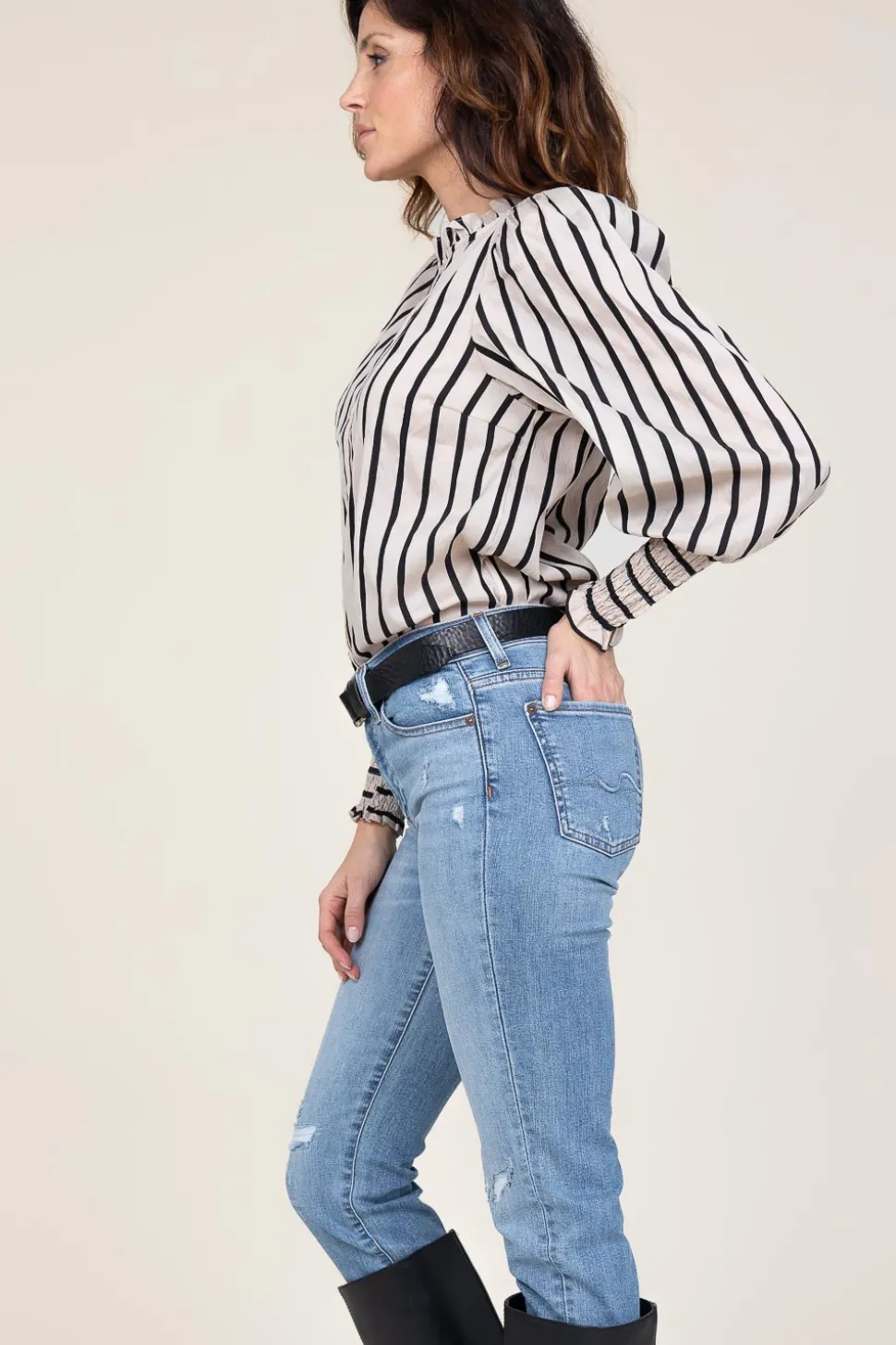 Striped Blouse Sadie | Natural... | Co'Couture | Little Soho