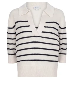 Striped Soft Sweater Jackey | Natural... | Dante 6 | Little Soho
