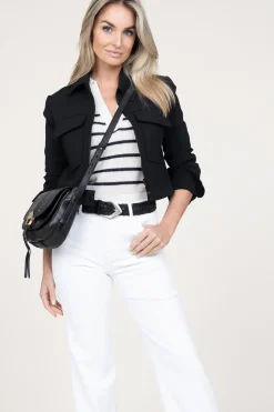 Striped Soft Sweater Jackey | Natural... | Dante 6 | Little Soho