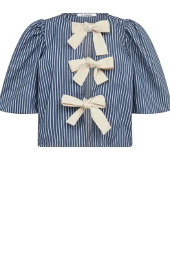 Striped Top With Bow Details Billy | Blue... | Co'Couture | Little Soho