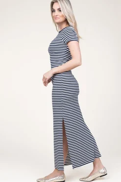 Striped Tricot Maxi Dress Christine | Blue... | Lollys Laundry | Little Soho
