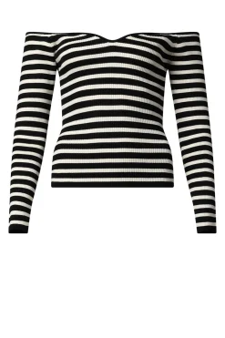 Striped Tricot Top Owais | Black & White... | Ba&Sh | Little Soho
