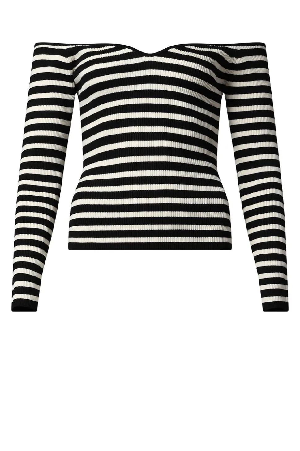 Striped Tricot Top Owais | Black & White... | Ba&Sh | Little Soho