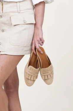 Studded Slip-On Loafers Camille | Beige... | Toral | Little Soho