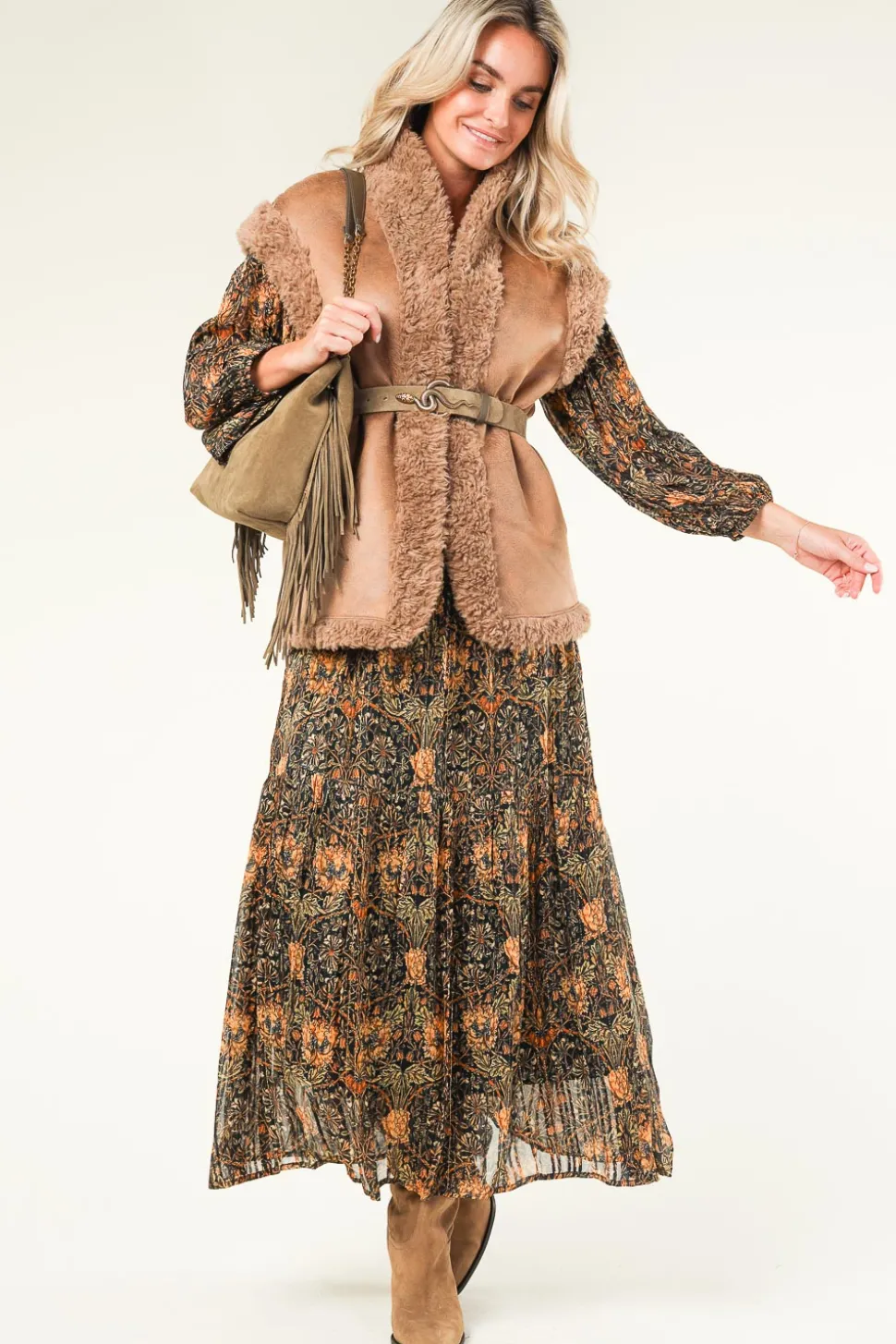 Suede Belt With Snake Clasp Cleo | Green... | Vanessa Bruno | Little Soho