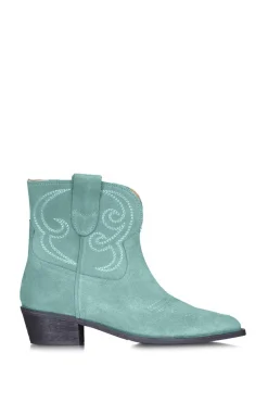 Suede Cowboy Boots Puja | Green... | Toral | Little Soho