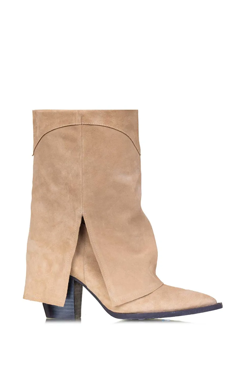 Suede Fold Boots Vegas | Beige... | Toral | Little Soho