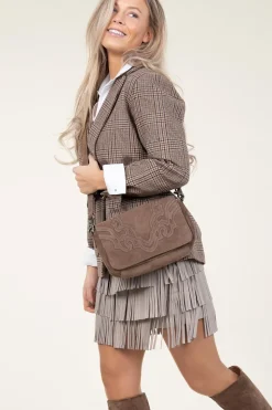 Suede Shoulder Bag Texas | Beige... | Depeche | Little Soho