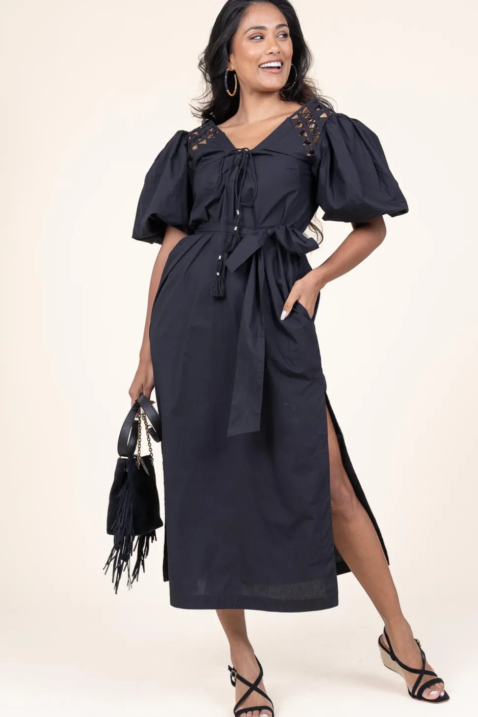 Suede Wedge Fernanda | Black... | Castaner | Little Soho