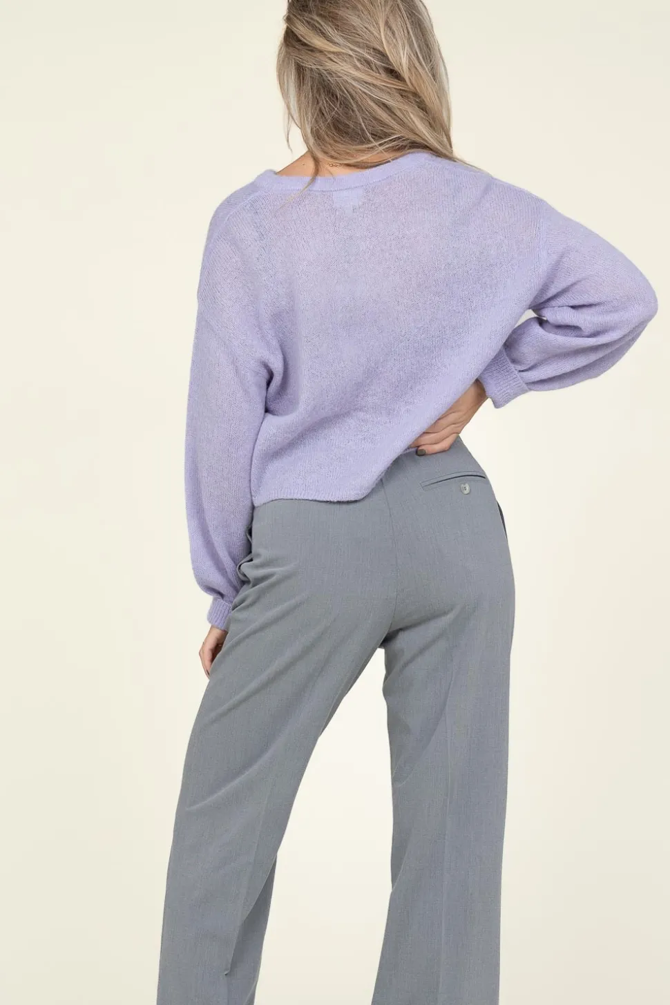 Super Soft Alpaca Cardigan Lando | Purple... | Dante 6 | Little Soho