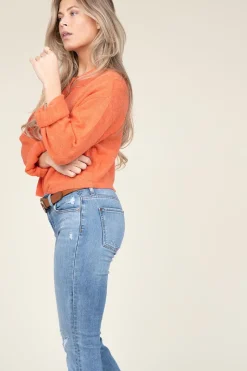 Super Soft Alpaca Cardigan Lando | Orange... | Dante 6 | Little Soho