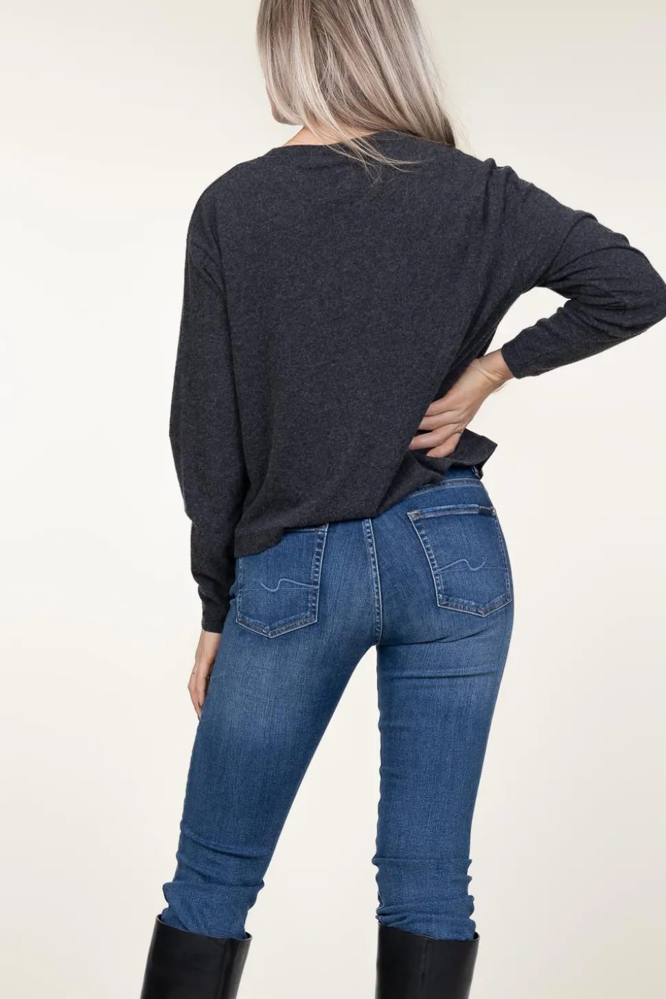 Super Soft Sweater Heather | Black... | American Vintage | Little Soho