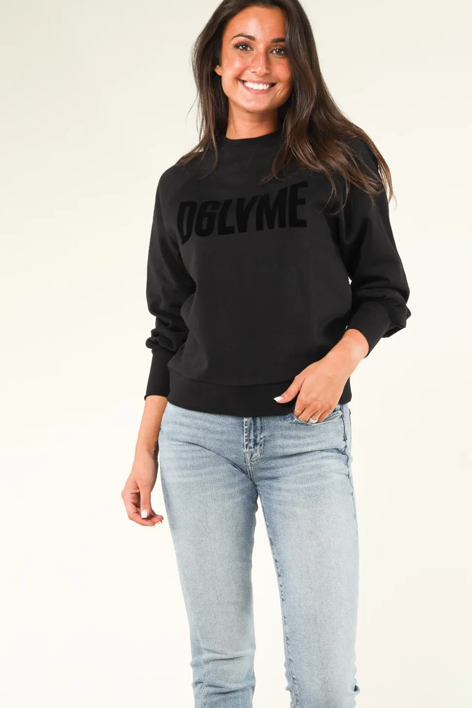 Sweater With Balloon Sleeves Love Me | Black... | Dante 6 | Little Soho