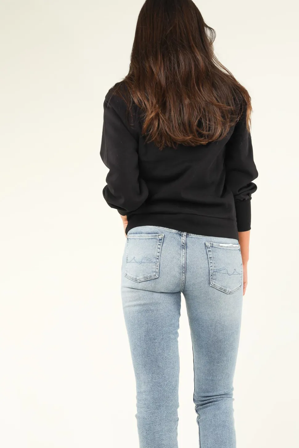 Sweater With Balloon Sleeves Love Me | Black... | Dante 6 | Little Soho