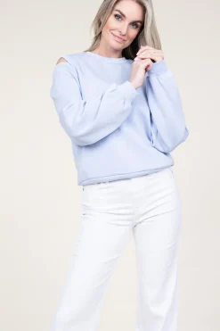 Sweater With Cut-Outs Gioya | Blue... | Aaiko | Little Soho