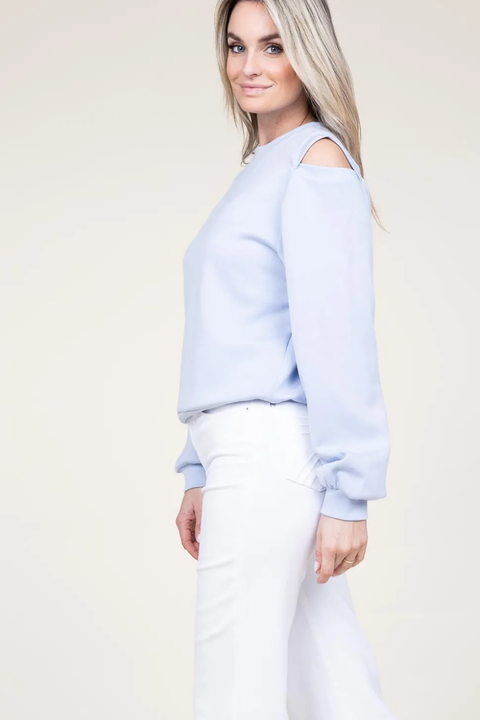 Sweater With Cut-Outs Gioya | Blue... | Aaiko | Little Soho