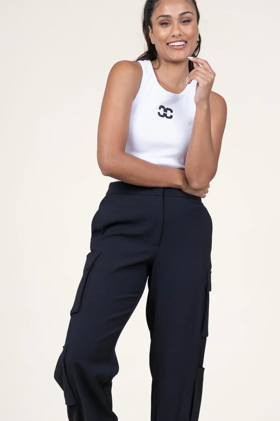 Tanktop With Logo Sahara | White... | Co'Couture | Little Soho