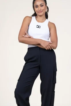 Tanktop With Logo Sahara | White... | Co'Couture | Little Soho