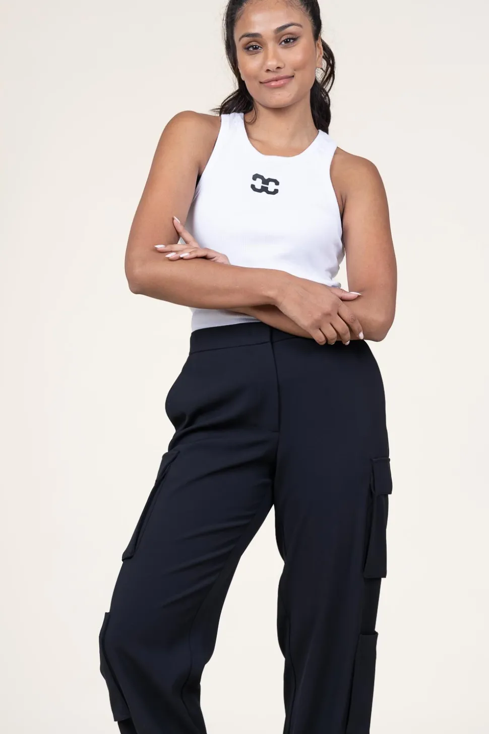 Tanktop With Logo Sahara | White... | Co'Couture | Little Soho
