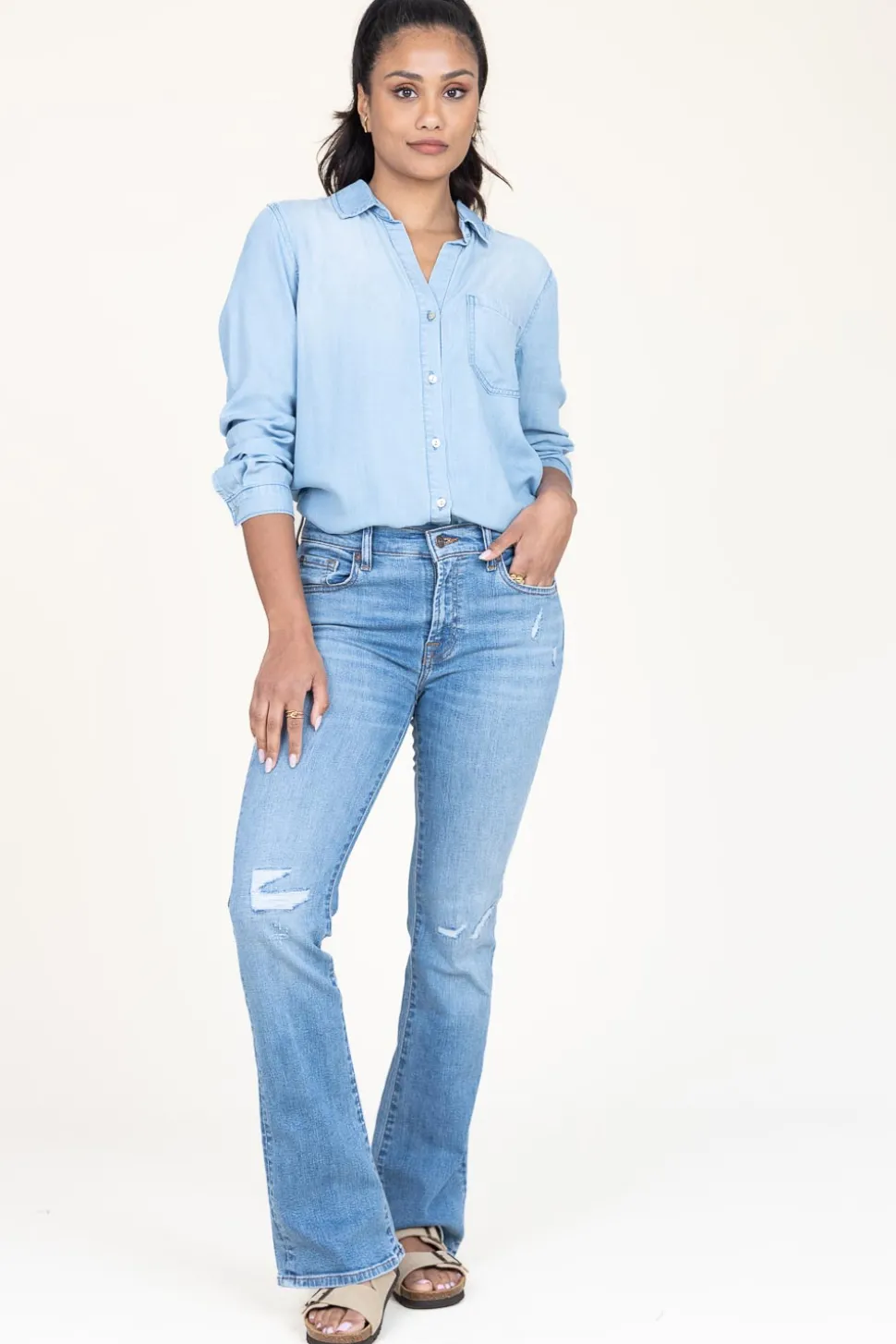 Tencel Blouse Tara | Blue... | Bella Dahl | Little Soho