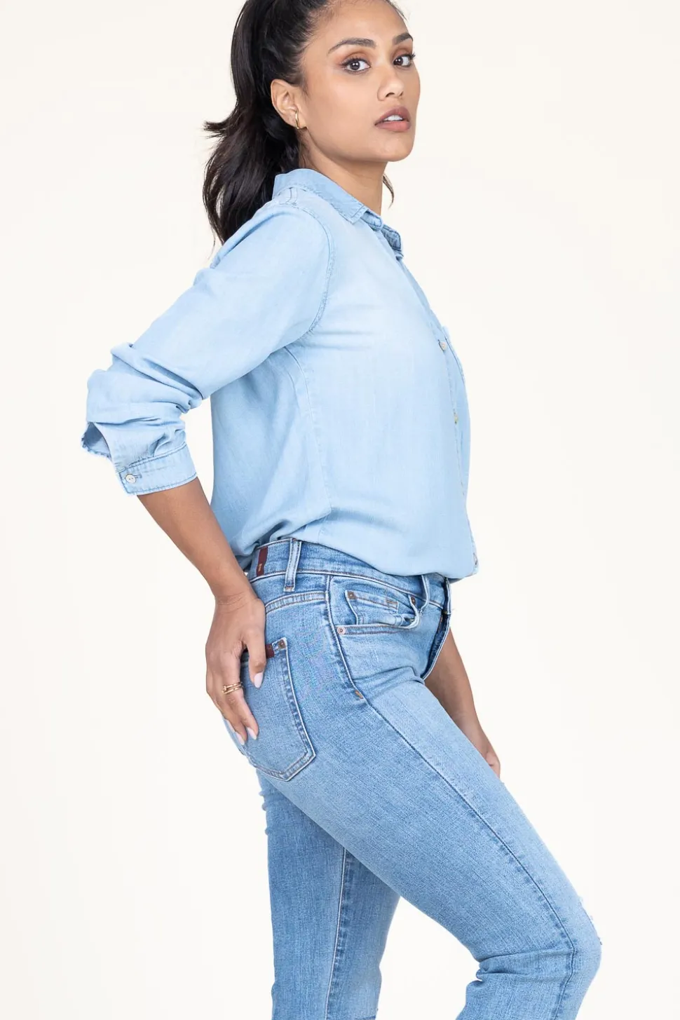 Tencel Blouse Tara | Blue... | Bella Dahl | Little Soho