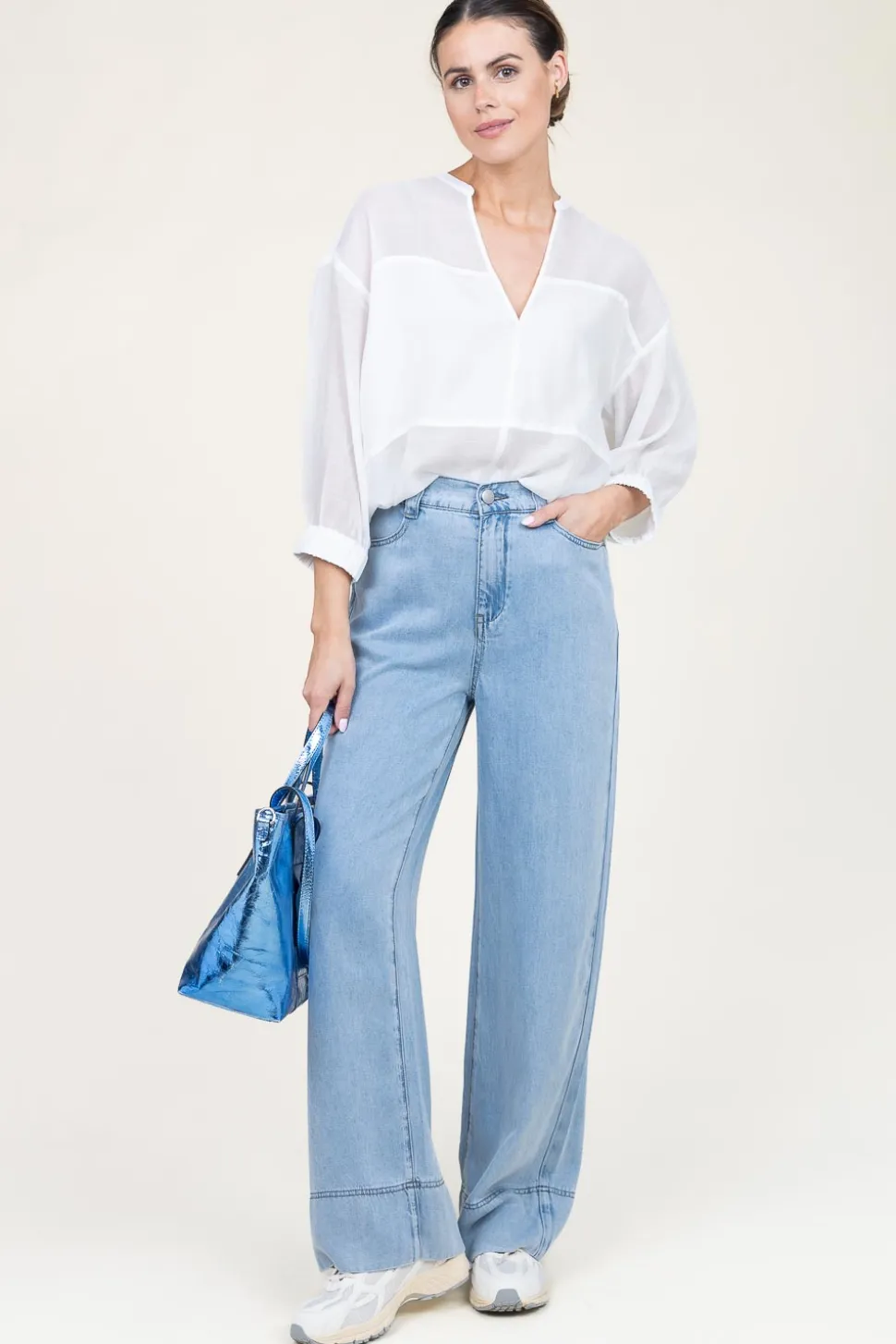 Tencel Bomber Top Stardust | White... | Dante 6 | Little Soho