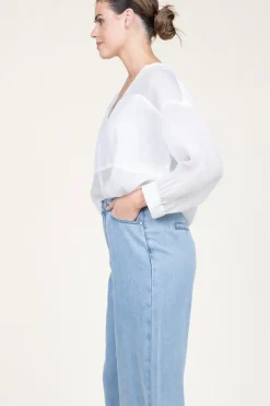 Tencel Bomber Top Stardust | White... | Dante 6 | Little Soho
