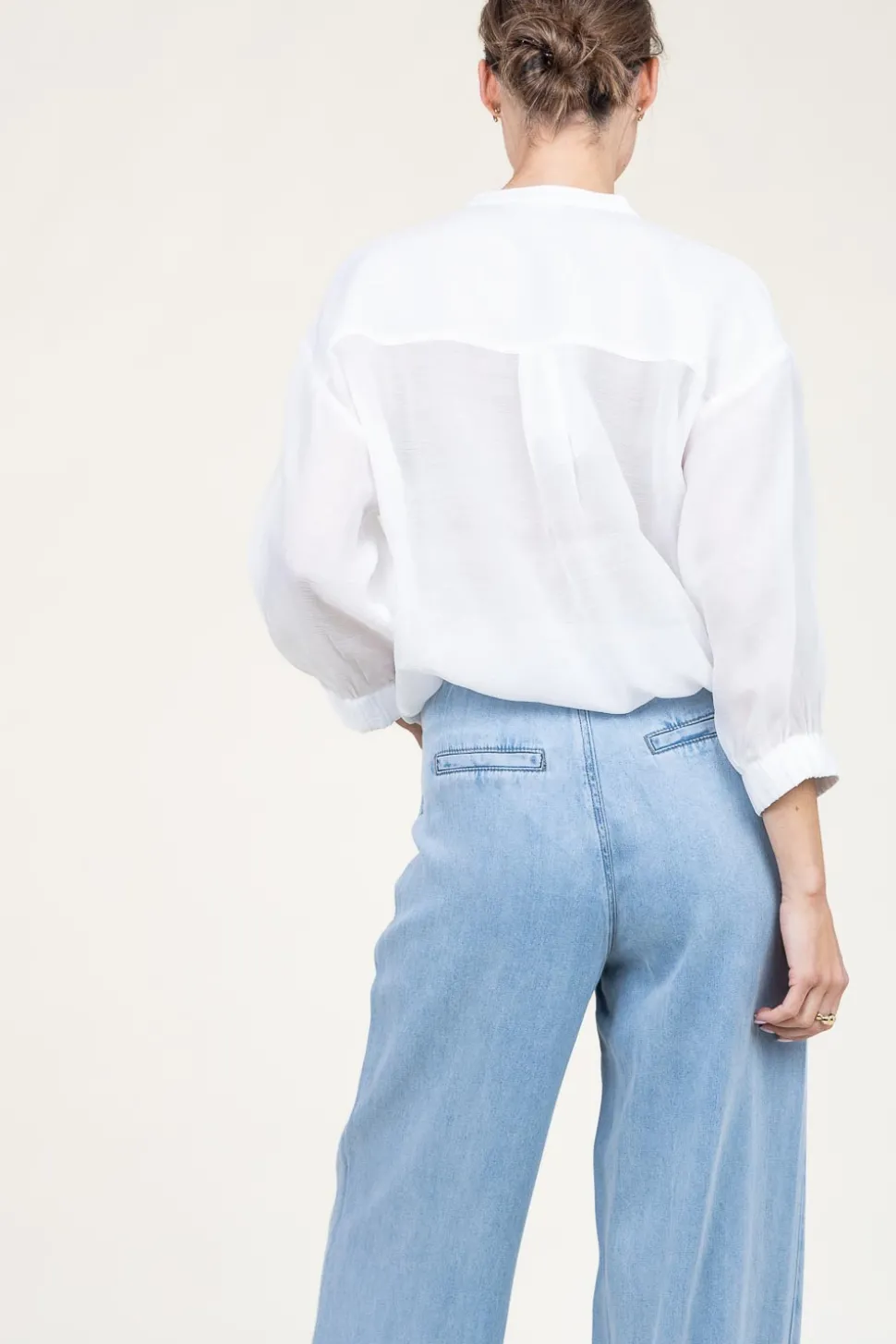 Tencel Bomber Top Stardust | White... | Dante 6 | Little Soho