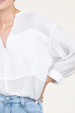 Tencel Bomber Top Stardust | White... | Dante 6 | Little Soho