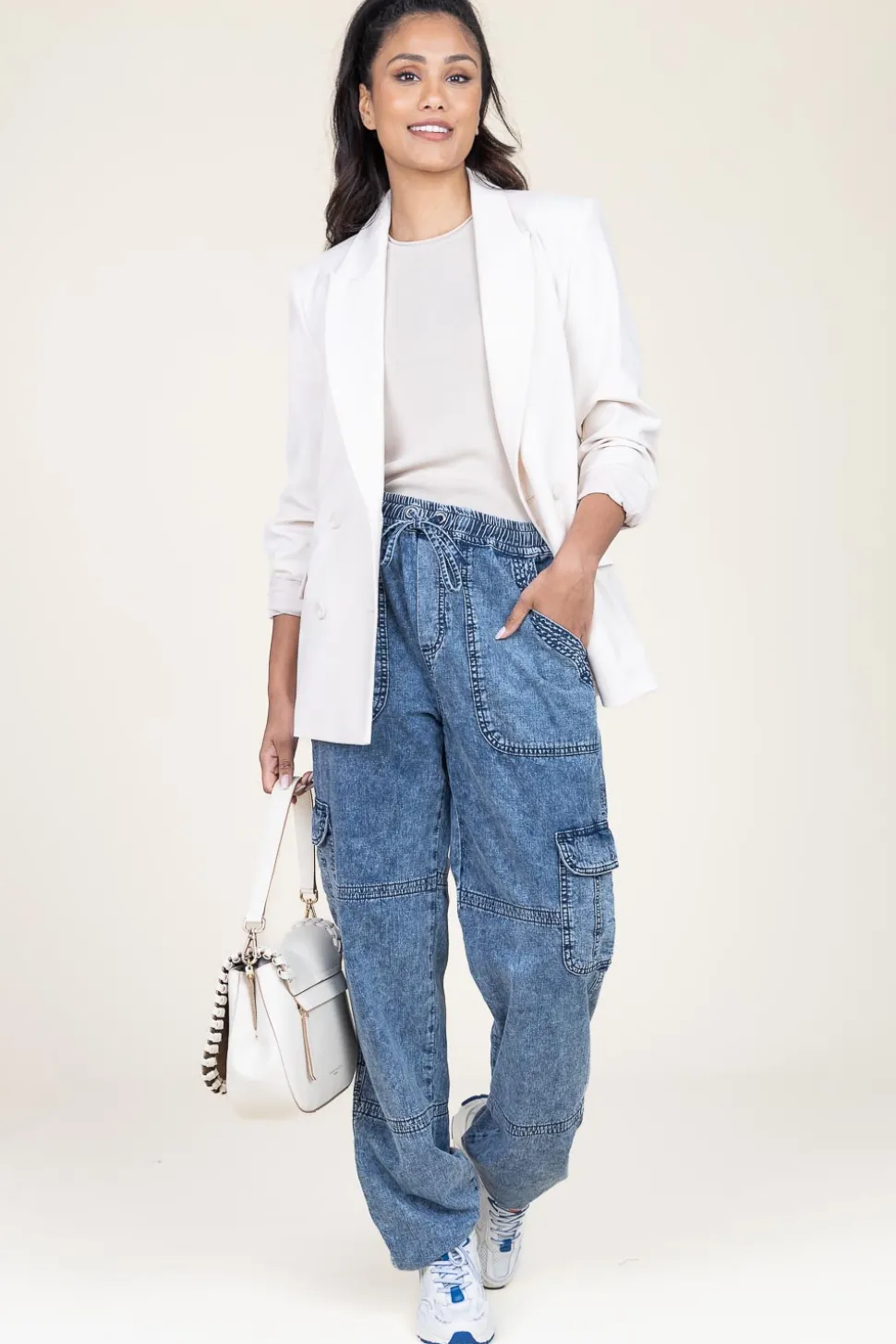 Tencel Denim Cargo Jeans Benson | Blue... | Co'Couture | Little Soho