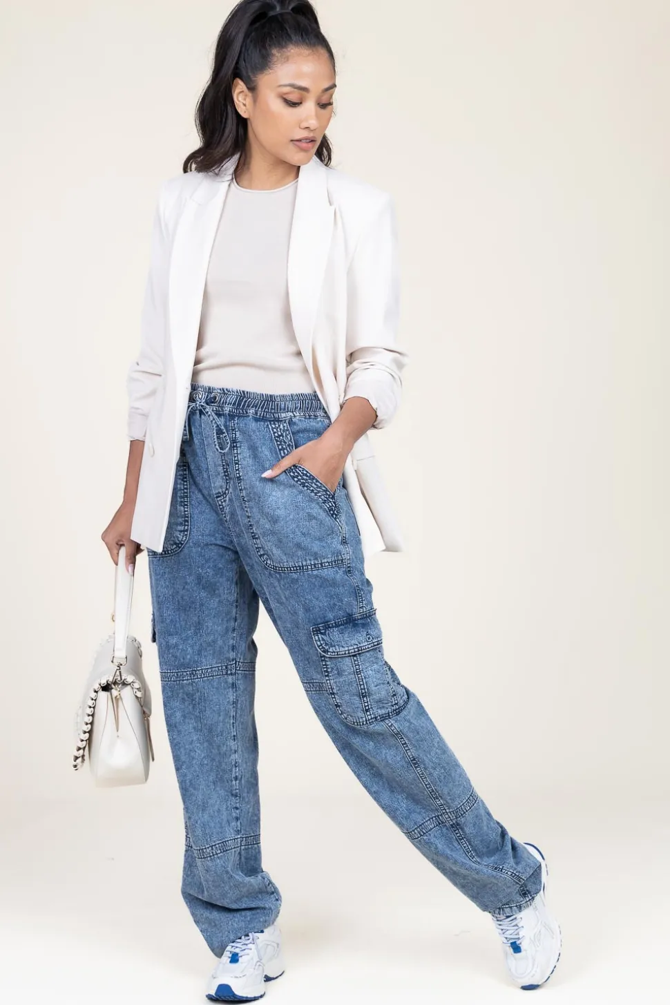 Tencel Denim Cargo Jeans Benson | Blue... | Co'Couture | Little Soho