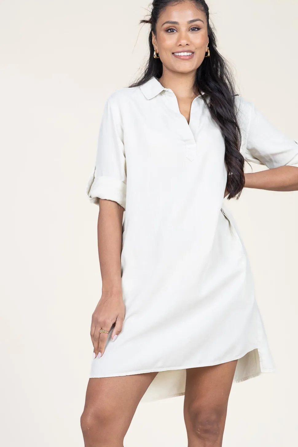 Tencel Dress Lisa | Beige... | Bella Dahl | Little Soho
