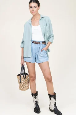 Tencel Short Mara | Blue... | Bella Dahl | Little Soho