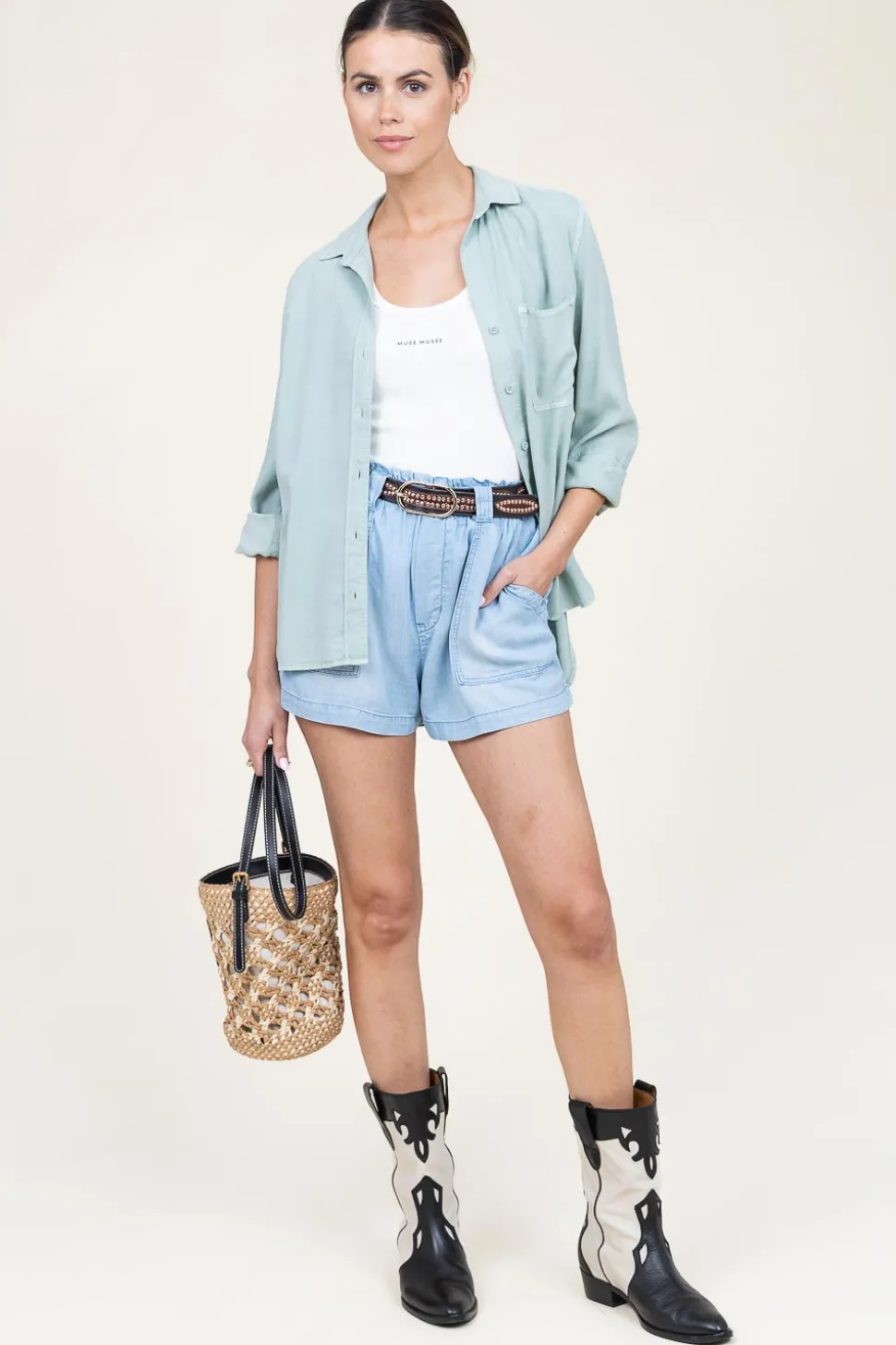 Tencel Short Mara | Blue... | Bella Dahl | Little Soho