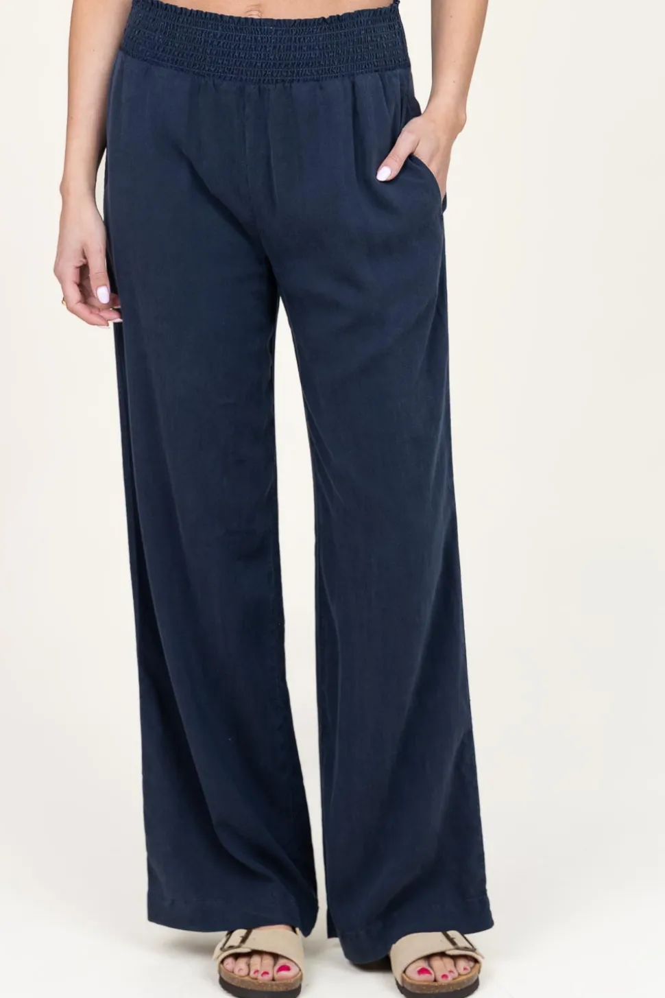 Tencel Wide Leg Pants Iris | Blue... | Bella Dahl | Little Soho