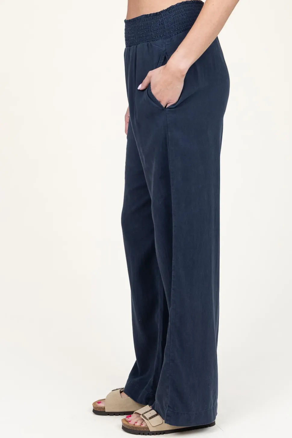 Tencel Wide Leg Pants Iris | Blue... | Bella Dahl | Little Soho