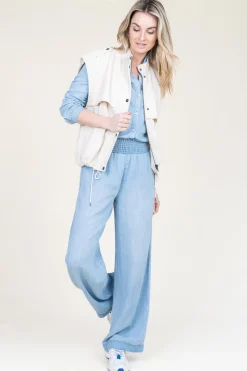 Tencel Wide Leg Pants Iris | Blue... | Bella Dahl | Little Soho