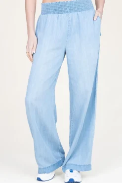 Tencel Wide Leg Pants Iris | Blue... | Bella Dahl | Little Soho