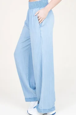 Tencel Wide Leg Pants Iris | Blue... | Bella Dahl | Little Soho