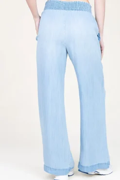Tencel Wide Leg Pants Iris | Blue... | Bella Dahl | Little Soho
