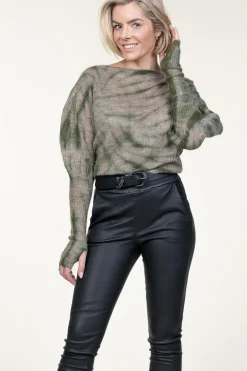 Tie-Dye Alpaca Cropped Sweater Torny | Beige... | Mes Demoiselles | Little Soho